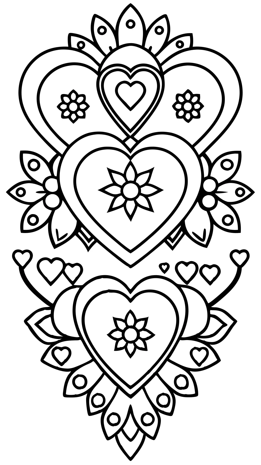 heart pictures coloring pages